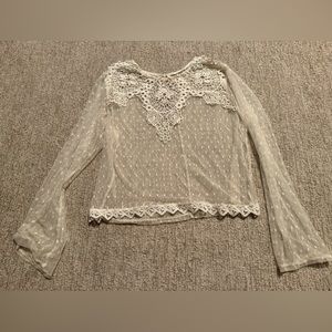 Amazon lace detail long sleeve top